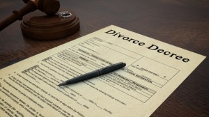 Gavel Divorce Paper Decree Right